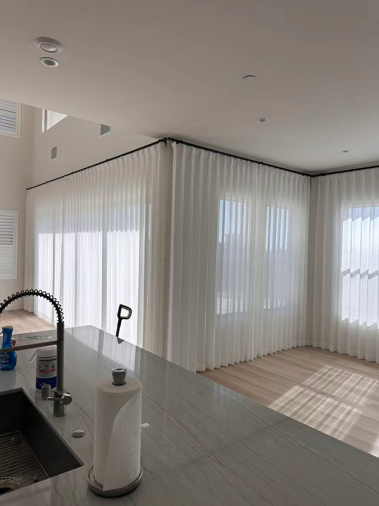 Sheer curtain window treatment